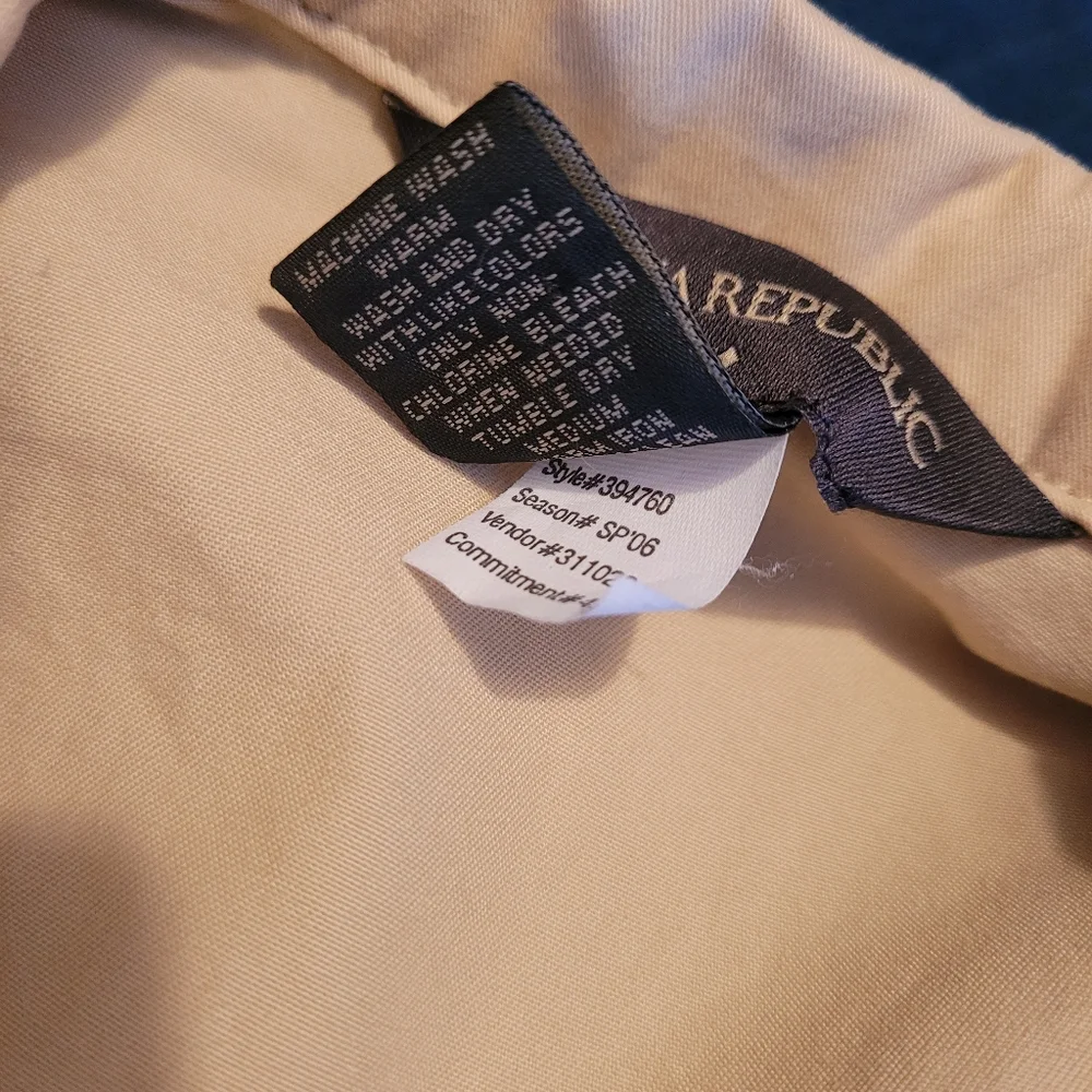 Banana Republic Cream Button Down Cotton Shirt Jacket - Picture 10 of 11